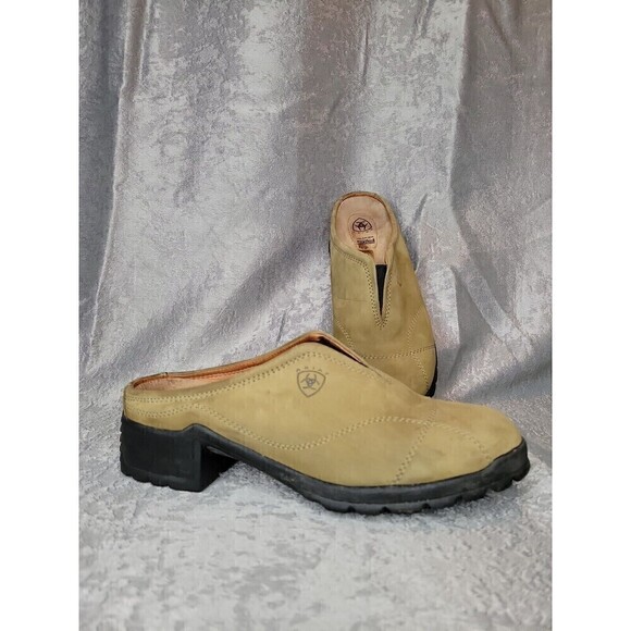 Ariat Womens Mules Clogs Sage Green Nubuck Slide Slip On 95521 Size 7.5B - Picture 1 of 12